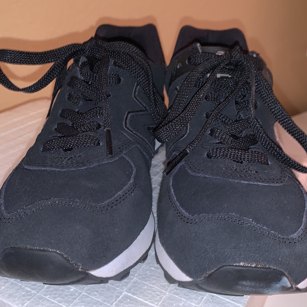 New Balance tennis shoes black suede taupe glitter - Picture 5 of 8